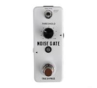 Alanmoship Pédale d'effet pour guitare Rowin LEF-319 Noise Gate avec suppression du bruit, guitare électrique dur/souple, 2 modes, construction en alliage de zinc, blanc