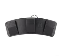 Alanmoship Pédale d'interrupteur à pied triple USB, contrôleur de clavier programmable pour la transcription de bureau de jeu, commutateur photoélectrique haute sensibilité, plastique noir, 367 x 144