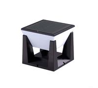 Alanmoship Pilier d'extérieur à énergie solaire avec batterie de 3000 mAh, allumage automatique du crépuscule à l'aube, design étanche pour jardin, terrasse, allée et terrasse (carré petit)