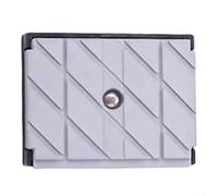 Alanmoship Plateau de chaîne de transport pour machine à bandes de bord, bloc d'usure en caoutchouc nylon pour machines à bois, support stable réduisant les vibrations Gris 80 x 63 x 18 mm