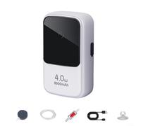 Alanmoship Pompe à air pour aquarium rechargeable alimentée par batterie au lithium super silencieuse 1500/4000/8000 mAh aérateur portable avec deux trous d'alimentation en oxygène réglable (8000 mAh)