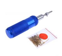 Alanmoship Presseur à ongles professionnel en alliage avec contrôle de profondeur réglable pour un assemblage précis de la coque et une insertion de clou en cuivre, bleu, 13 x 2,8 cm