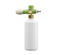 Alanmoship Pulvérisateur à mousse à double connecteur pour nettoyeur haute pression, lance à mousse à neige en acier inoxydable avec valve de navette bidirectionnelle, bouteille de lavage de voiture