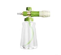 Alanmoship Pulvérisateur à mousse à double connecteur pour nettoyeur haute pression, lance à mousse à neige en acier inoxydable avec valve de navette bidirectionnelle, bouteille de lavage de voiture