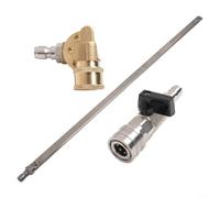 Alanmoship Rallonge pour nettoyeur haute pression avec buse à 3 trous pour nettoyage de réservoir d'eau et de gaz de grand camion, construction métallique, environ 55 cm de long, convient pour