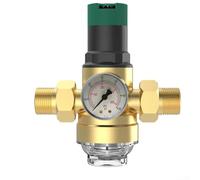 Alanmoship Réducteur de pression d'eau 1/2 3/4" avec filtre intégré Régulateur de pression en laiton avec jauge pour système d'alimentation en eau domestique commercial DN15 DN20 (1/2/DN15)