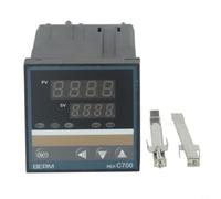 Alanmoship REX-C700 Contrôleur de température numérique intelligent 0-400 °C Relais de sortie PID Fuzzy Module de contrôle pour équipements industriels tels que les machines de moulage par injection,
