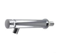 Alanmoship Robinet poussoir mural, robinet de lavabo à fermeture automatique en cuivre avec temporisation de 4 à 8 secondes, filetage de 1,27 cm pour lavabo de salle de bain, argent (4,5 cm)