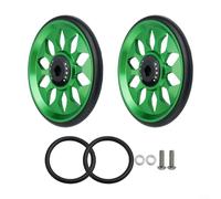 Alanmoship Roues de vélo pliantes faciles à utiliser avec roulement CNC - Roue d'entraînement pour vélo Brompton - Alliage d'aluminium - 64 mm - Pièces de rechange légères - Noir, rouge, or, argent