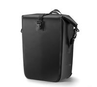 Alanmoship Sacoche de vélo extensible et imperméable de 28 L, sac de rangement pour selle arrière à dégagement rapide pour VTT, vélo de route, tourisme, tissu PVC noir kaki (noir)