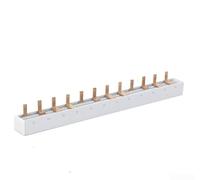 Alanmoship Séparateur de peigne d'alimentation 12 modules pour DPN, 63 A 230 V en cuivre pur, bornier isolé pour panneaux électriques, 220 x 30 x 30 mm (D)