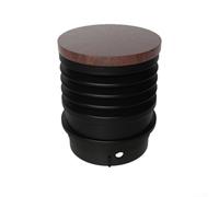 Alanmoship Soufflet en silicone avec couvercle en aluminium pour un broyage constant du café et une réduction du marc (couvercle en bois)