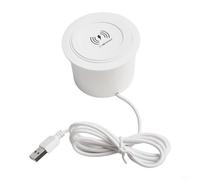 Alanmoship Station de charge sans fil 3 en 1 intégrée avec prise USB de bureau pop-up, chargeur pour smartwatch 10 W (blanc)