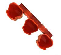 Alanmoship Support de batterie mural avec 3 emplacements pour batteries Bosch 10,8 V et 12 V, support en plastique rouge pour un rangement sécurisé dans l'atelier ou le garage