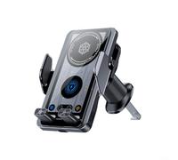 Alanmoship Support de téléphone de voiture sans fil 15 W avec ventilateur de refroidissement, chargeur rapide magnétique à pince automatique pour iPhone pour Samsung, dissipateur de chaleur, support