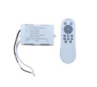 Alanmoship Système de contrôle à distance de lumière de ventilateur 24 V CC avec variateur d'intensité à fréquence variable pour éclairage intérieur, fonctionnement basse tension avec récepteur (noir)