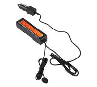 Alanmoship Thermomètre de voiture numérique LCD et moniteur de tension, capteur de température intérieur extérieur avec gel, horloge 12/24 h pour véhicules 12 V-24 V, 13,5 x 3,3 x 2,4 cm