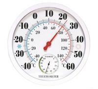 Alanmoship Thermomètre hygromètre analogique d'intérieur et d'extérieur pour cadran, température de 40 °C à 140 °C et jauge d'humidité de 0 RH pour jardin, serre, balcon, suspension murale, moniteur