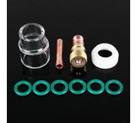 Alanmoship TIG Kit de torche de soudage avec lentille à gaz Stubby #12 et tasse résistante à la chaleur, compatible avec les séries WP-17/18/26 pour le soudage