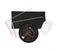 Alanmoship Tiges de radiesthésie en cuivre à 999 % avec kit de pendule, pour divination psychique, recherche de l'eau et thérapie énergétique, outils de détection de métaux télescopiques réglables (C)