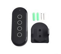 Alanmoship TUYA pour ZIGBEE 3.0 Smart Scene Switch 4 Gang (118 x 45 mm) Télécommande tactile sans fil avec verre 2.5D et rétroéclairage fluorescent (noir)