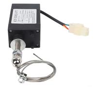 Alanmoship XHQ-PT Électrovanne d'arrêt de moteur diesel électromagnétique Dispositif de commande d'accélérateur électrique, avec câblage lisse de 40 mm, pour générateur 12 V/24 V, plage de température