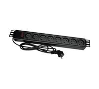 Alantec PZ081U3M Power Extension 3 m 8 sortie(s) CA Intérieur Noir
