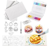 ALANTOP Peinture magique - Éponge magique en toile pour dessin 3D - Kit de peinture de texture à bulles - Fournitures artistiques