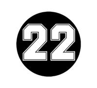 ALANZE 2Pcs Autocollant De Voiture en Vinyle Numéro 22 De Course Drôle, Autocollant De Voiture Étanche sur Pare-Chocs De Camion De Voiture 20x20 Cm, Autocollant De Décoration De Voiture