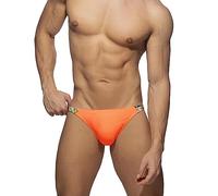 ALANZE String Maillots De Bain Homme Maillots De Bain Été Maillots De Bain Push Pad Maillot De Bain Maillot De Bain Hommes Séchage Rapide Patchwork Bikini Mâle Gay,Orange,M