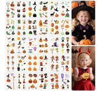 Alaoo 30 Feuilles Tatouage Maquillage Halloween, Halloween Tatouages Temporaires pour visage, Tatouages d'Halloween pour enfants pour Mascarade Fête de Carnaval,30 Feuilles-C