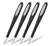 Alaoo 4 Pcs Cuticule à Ongles Fourches,Fourchette à Cuticules,Cuticules Trimmer Pusher,Nail Art Fourche,Outil de Soin des Ongles pour Nettoyer Ongles et Ongles des Orteils