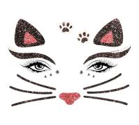 Alaoo Autocollant Visage Tatouages, Chat
