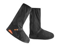 Alaoo Couvre Chaussures Imperméables, Antidérapante Chaussures de pluie Hautes avec bandes réfléchissantes, Réutilisables Surchaussures Imperméables Protection contre la pluie Galoches（Noir，XL）