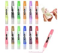 Alaoo Crayons de Cire pour Bougies, 12 Couleurs de 10 ML Générique Stylos À Peinture À La, Stylos à Cire DIY pour Bougies Bâtons de Cire pour Bougies Créez Votre Propre Ensemble pour Peindre