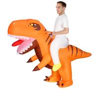Alaoo Déguisement Gonflable Dinosaure, Costume Dinosaure Adulte, Costume Gonflable Raptor, Costume de T-Rex Amusant, pour Fête D'halloween, Fête de Noël, Anniversaires, Cosplay Unisexe, Adulte