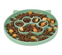 Alaoo Gamelle Anti-glouton Kitty Slow Feeder, Gamelle Chat, Anti Vomissements Gamelles, Gamelles Antidérapante Multi-usages pour Chaton Alimentation Lente, Rond Vert armée-B