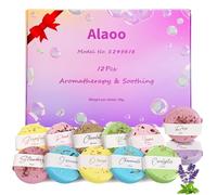 Alaoo Lot de 12 Tablettes de Douche D'aromathérapie,Set de Bombes de Bain,Bombes de Douche pour les Soins Personnels et la Relaxation en Spa,Set Cadeau,E