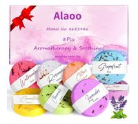 Alaoo Lot de 8 Tablettes de Douche D'aromathérapie,Set de Bombes de Bain,Bombes de Douche pour les Soins Personnels et la Relaxation en Spa,Set Cadeau,A