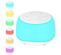 Alaoo Machine à Bruit Blanc, 7 Couleurs et 24 Sons Apaisants, Carré | Appareil De Sommeil Portable à Bruit Blanc, Machine De Sommeil Rechargeable Par Usb Avec 3 Fonctions De Minuterie