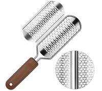 Alaoo Râpe à Pieds,Lime Pour Pieds Professionnelle Exfoliation des Peaux Mortes pour Éliminer Callosite,Réparateur de Pieds en Acier Inoxydable pour Pédicure Râpe à Pieds Outils,Marron Argenté