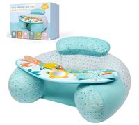 Alaoo Siège Gonflable pour Bébés,SièGe De Sol Gonflable pour Bébés de 3 Mois et Plus Siège de Canapé pour Bébé Soutien du Dos pour Nourrisson Chaise de Bébé Gonflable,Bleu