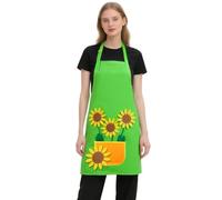 Alaoo Tablier en Feutre DIY, Bavoir D'artiste Peintre avec Poche à Fleurs, Tablier D'enseignant de Maternelle, Tablier Parent-Enfant, Convient pour la Peinture, les Jeux Parents-Enfants