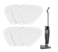 Alaoo Vadrouilles de Rechange Lavables, 6pcs Serpillières Microfibre,Blanc