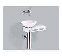 Alape Piccolo 3 zone de lavage 5033000000 blanc, avec console de lavabo, cuve 30 cm, gauche