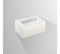 Alape WP.Folio1 Plan de toilette, 804x350x500mm, meuble sous-lavabo 1 tiroir Ã sortie totale, plan de toilette avec trou pour robinet, 515581, Couleur (avant/corps): LaquÃ© blanc satinÃ© - 5155814000