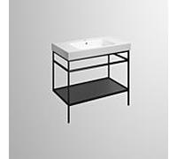 Lavabo Alape WorkFrame 5270000000 1000 x 525 mm, blanc, vasque rectangulaire centrée, avec trou de robinetterie et trop-plein