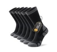 Alaplus Chaussettes de Randonnée en Laine Mérinos, Anti-Ampoules, 3 Paires Chaussettes Hiver Chaude Homme Femme
