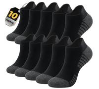 Alaplus Chaussettes Femmes 35-38, 10 Paires Chaussettes Basses De Sport Respirantes En Coton Pour Hommes Et Femmes Chaussettes Courtes De Course, Noir