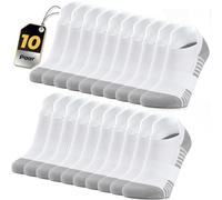 Alaplus Chaussettes Homme 39 42, 10 Paires De Chaussettes De Sport Respirantes Pour Hommes Et Femmes En Coton Chaussettes Courtes De Course, Blanc